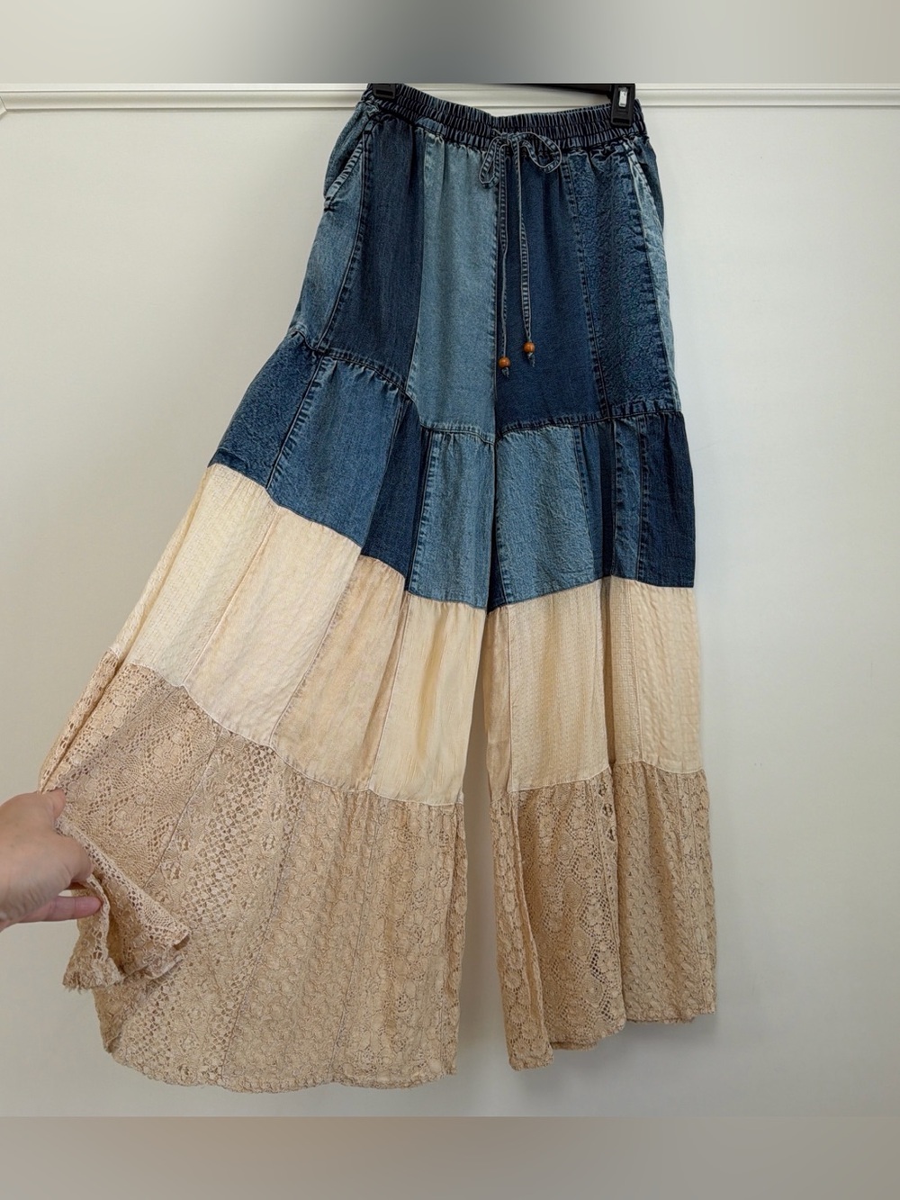 Young Threads Patchwork Lace Kimono & Pant Set S NWOT - Picture 8 of 8